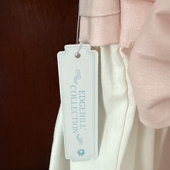 EDGEHILL COLLECTION Cream Dress with Pink Sash Flower Girl Easter Size 6X NWT - Picture 10 of 10